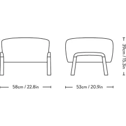 Wulff ATD3 Pouf Gestell Eiche