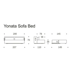 Yonata Schlafsofa 207x110cm