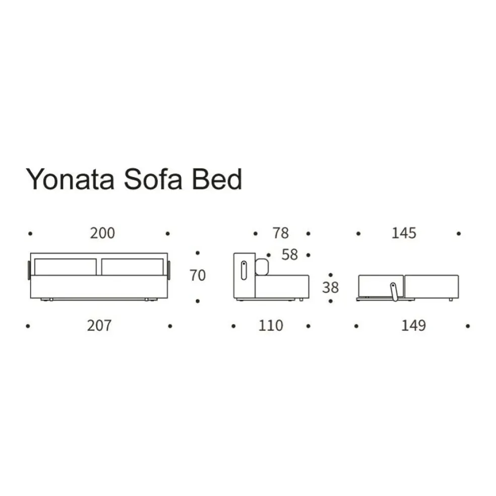 Yonata Schlafsofa 207x110cm