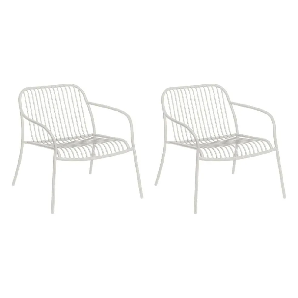 Yua Wire Garten Loungesessel 2er Set