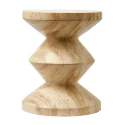 Zig Zag Hocker Travertin